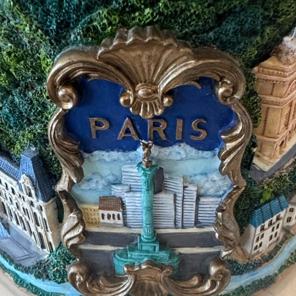 Paris Musical Snow Globe Eiffel Tower La Vie En Rose San Francisco Music Box Co - Picture 14 of 15